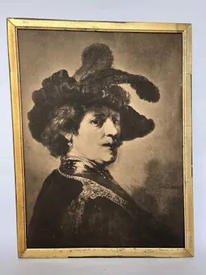 Rembrandt van Rijn - Tronie van een man met gevederde baret kopen? Bied vanaf 50!