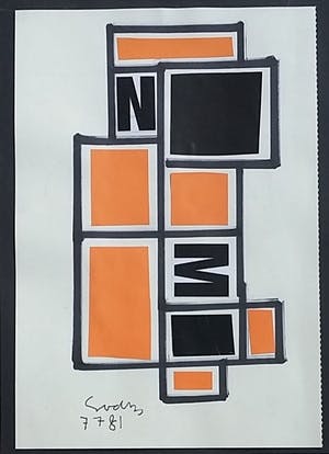 Siep van den Berg - Collage op papier kopen? Bied vanaf 100!