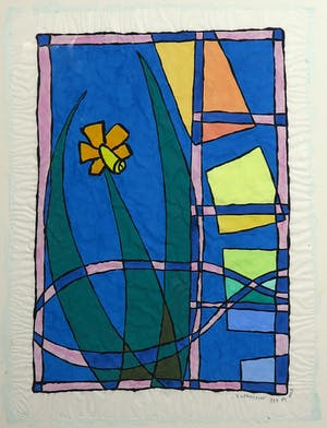 Piet Quekel - Gouache op rijstpapier, Enthusiasm - Ingelijst kopen? Bied vanaf 1!
