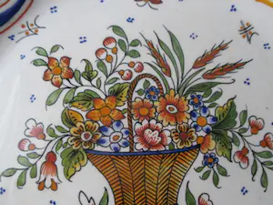 Niet of onleesbaar gesigneerd - Desvres - vintage grote bord/schotel kopen? Bied vanaf 1!