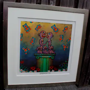 Dadara - Ingelijste zeefdruk: We're a Happy Family - 1994 kopen? Bied vanaf 175!