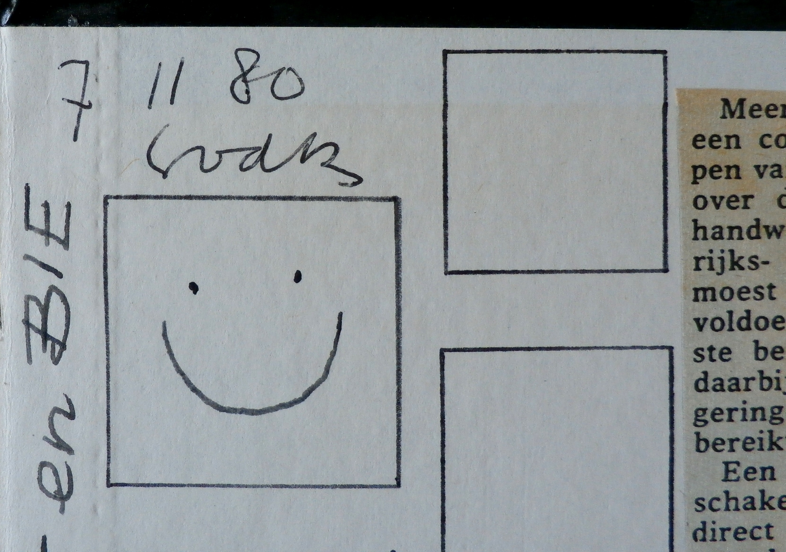 Siep van den Berg - pentekening/collage - 1980 kopen? Bied vanaf 45!