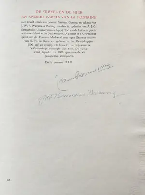 Jeanne Bieruma Oosting - Fabels van La Fontaine kopen? Bied vanaf 350!