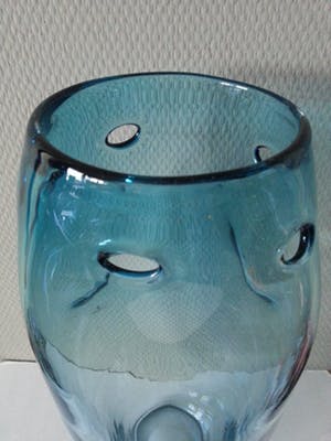 Gunther Lambert - Designer Vaas - Blauw Glas kopen? Bied vanaf 25!