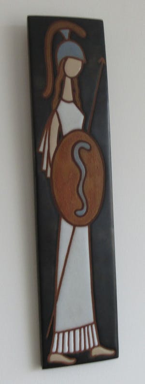 Helen Michaelides - Gestileerde kunst keramische wandtegel van Helena kopen? Bied vanaf 45!