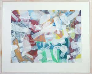 Henri Plaat - Gouache, Zonder titel - Ingelijst verkocht voor € 100!