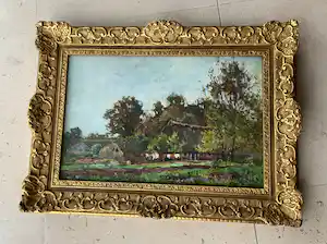 Hendrik van Bloem - Boerderij met wapperend wasgoed vendu pour 60€ !