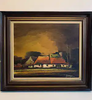 Tuur De Rijbel - Sfeervol landelijk tafereel verkocht voor € 50!