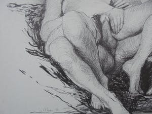 Aat Veldhoen - Erotische scène - rotagravure - 1964 kopen? Bied vanaf 1!