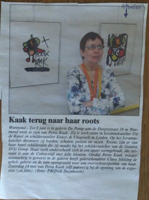 Niet of onleesbaar gesigneerd - Gouache Cobra stijl van Petra Kaak,gesigneerd en ingelijst, unica kopen? Bied vanaf 10!