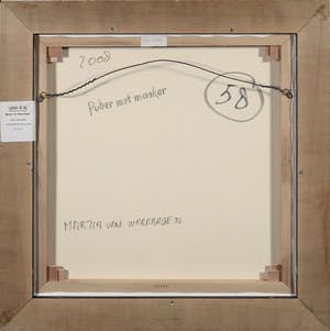 Martin van Wordragen - Olieverf op doek, Puber met masker - Ingelijst kopen? Bied vanaf 150!