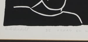 Dick Verdult - Lino, De vraag en het antwoord - Ingelijst kopen? Bied vanaf 20!