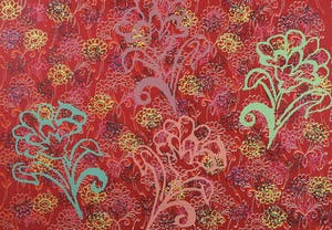 Bob Negryn - Zeefdruk, Bloemetje Bloemetje - Ingelijst kopen? Bied vanaf 20!