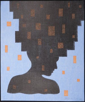 Jacomijn den Engelsen - Houtsnede op dun papier, Afro kopen? Bied vanaf 1!