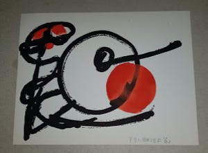 Ernst Vijlbrief - Penseeltekening op papier kopen? Bied vanaf 20!