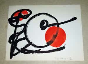 Ernst Vijlbrief - Penseeltekening op papier verkocht voor € 20!