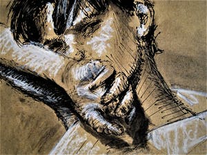 Niet of onleesbaar gesigneerd - Fraaie gemengde techniek "portret van jonge jongen" mooi ingelijst! kopen? Bied vanaf 1!