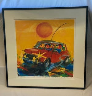 Ad Verstijnen - Zeefdruk, Austin 7 - Ingelijst (groot) kopen? Bied vanaf 70!