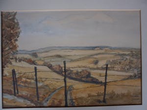 Johannes Gerardus Adrianus Guns - Aquarel. Titel, "Limburg bij Slenaken". kopen? Bied vanaf 20!