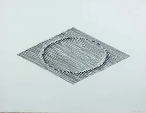 Paul de Kort - Houtskool op papier, Okeanos - Ingelijst kopen? Bied vanaf 50!