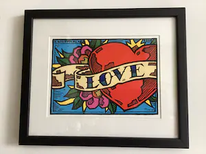 Henk Schiffmacher - Love - zeefdruk kopen? Bied vanaf 85!