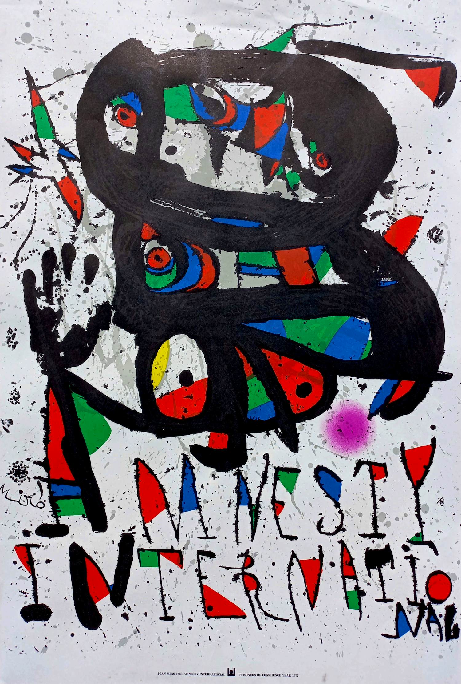 Joan Miro - Amnesty International, lithografisch affiche (1977) kopen? Bied vanaf 50!