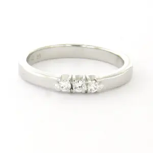 14k wit gouden ring met briljant geslepen diamant tot. 0.12ct – F/G – VS/SI kaufen? Bieten Sie von 385!