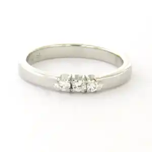 14k wit gouden ring met briljant geslepen diamant tot. 0.12ct – F/G – VS/SI kaufen? Bieten Sie von 385!