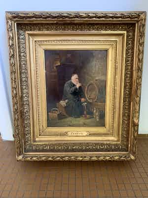 Albert Jurardus van Prooijen - Olieverf op paneel verkocht voor € 300!