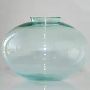 Andries Dirk Copier - Ovaal meerblauw Leerdamglas vaasje - Geëtst monogram - 1929 kopen? Bied vanaf 125!