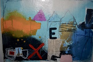Theo Koster - Zeefdruk Nr. 343 - collage - Ingelijst kopen? Bied vanaf 50!