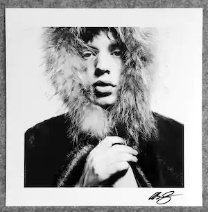 David Bailey - Autogram auf Fotografie Mick Jagger The Rolling Stones vendu pour 45€ !