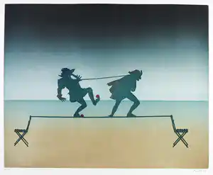 Jean Solombre - Aquatint, Koorddansen verkocht voor € 50!