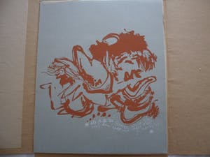 Hans Rietveld - Map met 9 zeefdrukken van Hans Rietveld en teksten van Ruth Bouman kopen? Bied vanaf 15!