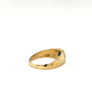 Stilvoller Herrenring in 18 Karat mit feinen Saphir und Brillanten kopen? Bied vanaf 700!