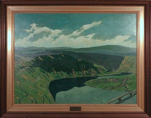 Hugo Möhl - Olieverf op paneel, Niederemmel - Ingelijst (Groot) kopen? Bied vanaf 60!