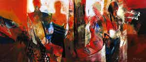 Peter Meijer - Zeefdruk, Zucht naar het westen (Groot) verkocht voor € 70!