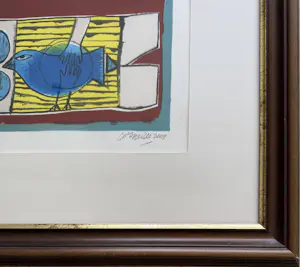 Corneille - Litho: 'Fantasie voorstelling met vrouw en vogels' (2009) kopen? Bied vanaf 335!