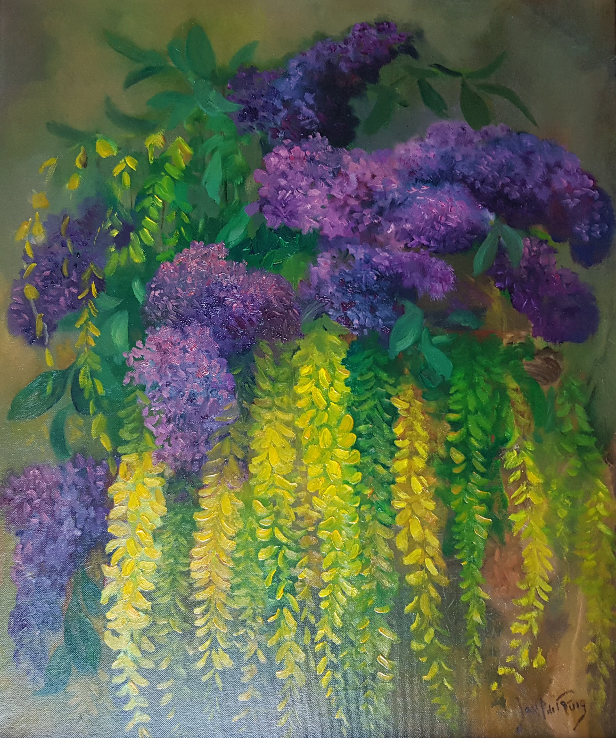 Jaap de Ruig - olie op doek, gesigneerd r.o. (ingelijst) verkocht voor € 89!