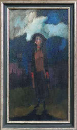 Theo van der Horst - Olieverf op doek, Zonder titel - Ingelijst verkocht voor € 1!