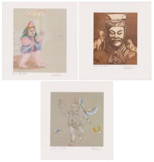 Gunda Oehm - Drie handgesigneerde zeefdrukken: Cultuur I, II, III kopen? Bied vanaf 20!