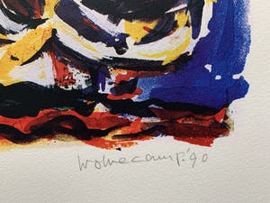 Theo Wolvecamp - kleurenzeefdruk - zonder titel - 1990 (Prachtige kleuren) kopen? Bied vanaf 245!