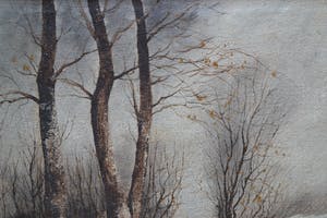 Niet of onleesbaar gesigneerd - Hollandse school (20ste eeuw) - Winters landschap - Olieverf op doek kopen? Bied vanaf 10!