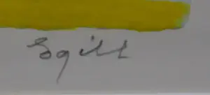 Egill Jacobsen - Ingelijste zeefdruk: Geel masker - 1991 kopen? Bied vanaf 299!