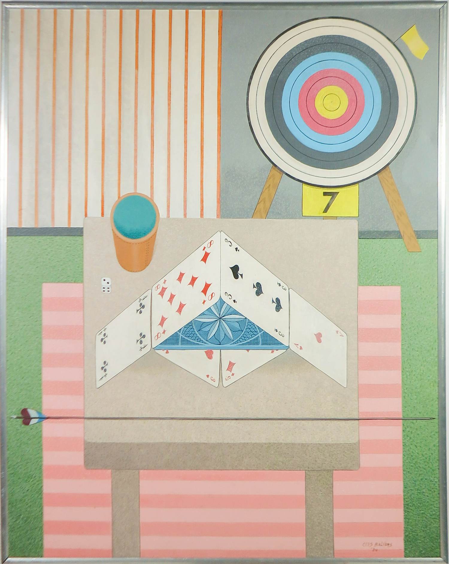 Kees Balvers - Acryl, Poker - Ingelijst kopen? Bied vanaf 150!