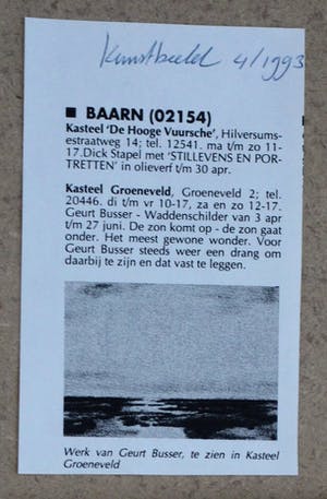 Geurt Busser - Ingelijste aquarel: Panoramisch landschap - 1998 kopen? Bied vanaf 350!