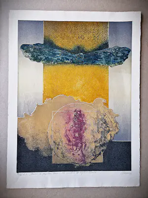 Manuel Menan - grote UNICA (6/6) Ets & Aquatint "Icarus - ce papillon blanc" -1974- gesigneerd kaufen? Bieten Sie von 57!