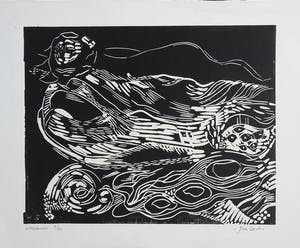 Joe Wols - Lot van één grafiek en één tekening, Zwart/wit kopen? Bied vanaf 1!