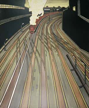 Bruno Vekemans - Litho, Le train verkocht voor € 100!
