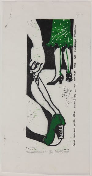 Niet of onleesbaar gesigneerd - Houtsnede, Silkstockings? kopen? Bied vanaf 10!
